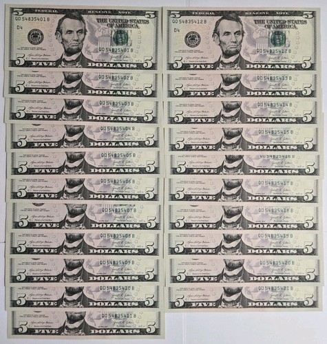 Twenty one uncirculated - twenty,