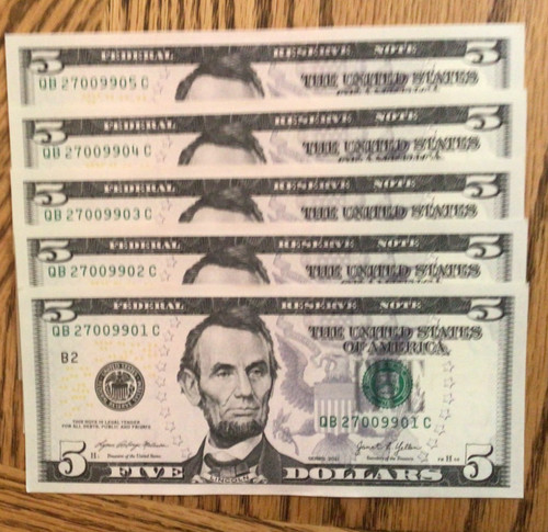 Five new 5 - ;, $5.00